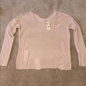 Garage distressed sweater